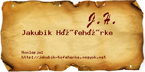 Jakubik Hófehérke névjegykártya